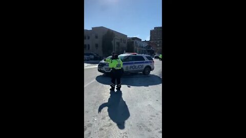 Karen Complains To Police For Not Getting Her Way 🤣 (you can hear the mask on her face outdoors)