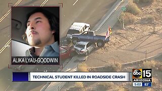 Valley technical student killed in roadside crash