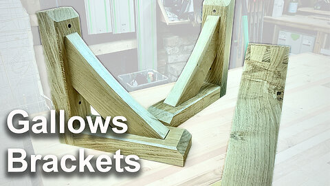 DIY Oak Wooden Architectural Knee Braces, Gallows Bracket or Wood Corbels.