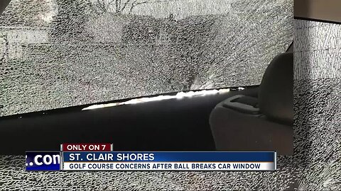 Golf ball strikes SUV with kids inside, shattering window in St. Clair Shores