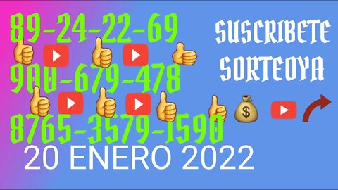 SORTEOYA NUMERO PROBABLE 20 ENERO 2022