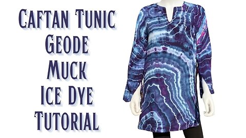 Tie-Dye Designs: AhhhMAZING! Geode Muck Ice Dye Women's Caftan Tunic Top