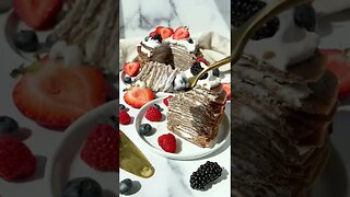 Vegan Chocolate Crepe Cake tiktok gabydimova