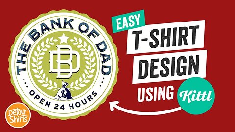 Easy Kittl T-Shirt Design Tutorial for Beginners | How to Create a Simple Shirt for Father's Day