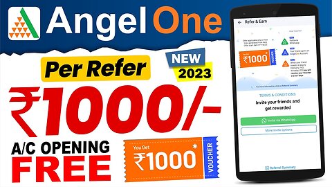 Get 1000 Free #angel one account opening # link in description