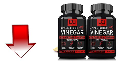 (1500mg) Apple Cider Vinegar Capsules with Garcinia Cambogia Cayenne Pepper Weight Loss Diet