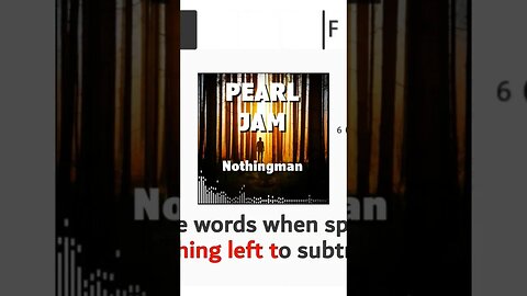 PEARL JAM Nothingman - Chords & Lyrics ♡