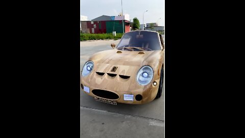 Close-up Of The Wooden GTO 250 Supercar #shorts