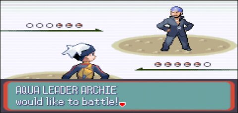 Pokemon Sapphire - Team Aqua Boss 1st Battle: Archie