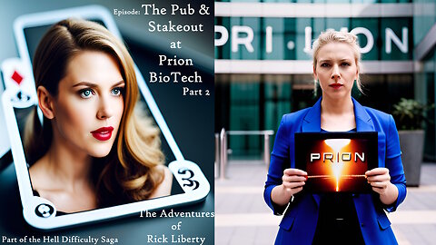 Flashback S3E08 The Pub & The Stake Out at Prion BioTech- Rick Liberty AI Art Video Book