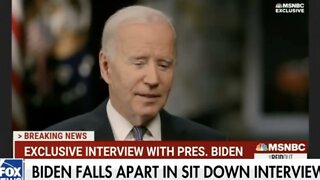 President Joe Biden completely out of it during MSNBC interview - Sleepy Joe almost passed out #maga