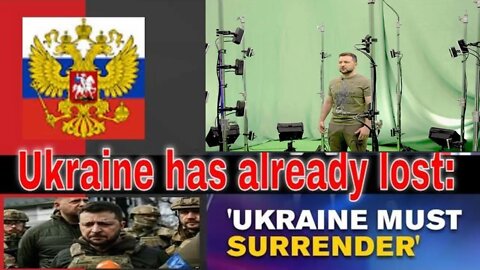 Ukraine has already lost, Zelensky is a fake. Civilian deaths in bombing & Ukraine Tanks wiped out.