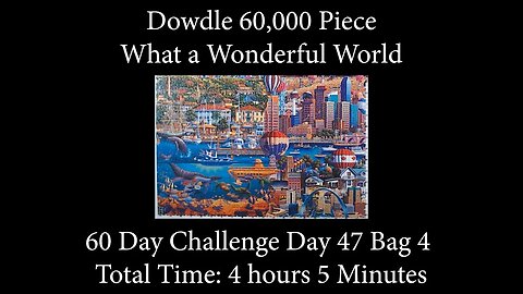 60,000 Piece Challenge What a Wonderful World Jigsaw Puzzle Time Lapse - Day 47 Bag 4!