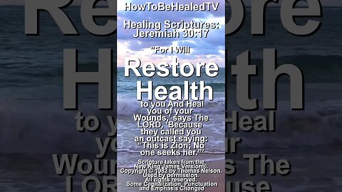 Healing Scriptures Concepts 📖 Jeremiah 30:17 ✝️ The GOD Of Restoration #healingscriptures