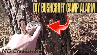 Improvised Bushcraft Camp Trail Alarm Using the Yo-yo Fishing Real