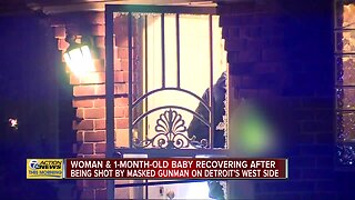 Woman, baby recovering after being shot by masked gunman in Detroit