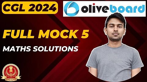 SSC CGL 2024 Oliveboard Full Mock 5 Math Solutions | MEWS Maths #ssc #oliveboard #cgl2024