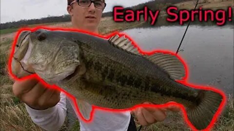 Early Spring Bass Fishing (RURAL Illinois)