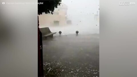Tempesta inaspettata colpisce la Spagna