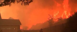 Wildfire in Riverside County, California