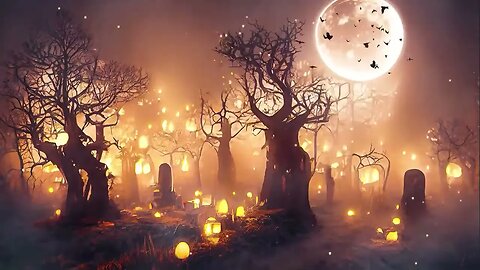 Halloween Day Eyes Of Jack O' Lanterns 🎃 With Relaxing Halloween Music Scary And Spooky Sounds