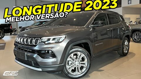 NOVO JEEP COMPASS LONGITUDE T270 2023 COM TETO SOLAR, MAIS ITENS DE SÉRIE E NOVO PACOTE DE OPCIONAL