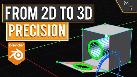 2D to 3D | Learning Blender 2.9 / 3.0 Through Precision Modeling | 3D Holes - Grid Fill | Part - 16