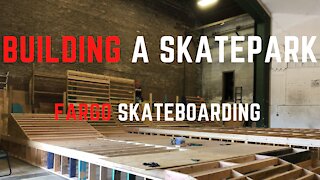 Building An Indoor Skatepark - Time-Lapse Construction of Fargo Skateboarding