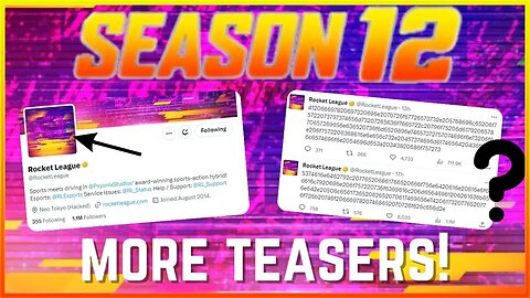 🚀👀MORE TEASERS FOR ROCKET LEAGUE SEASON 12 ARE HERE!!🎮🔥