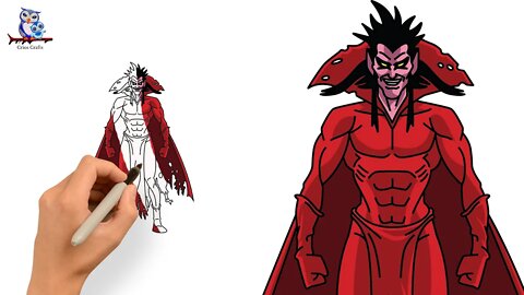 How to Draw Mephisto Marvel Villain - Art Tutorial