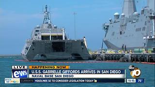 USS Gabrielle Giffords arrives in San Diego