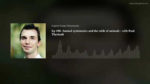 Ep 190: Animal systematics and the table of animals - with Paul Theriault