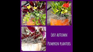How to make cute pumpkin planters