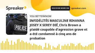 INFIDÉLITÉS MASCULINE RIHANNA JOSEY X SEREY DIÉ_Chris Brown a plaidé coupable d'agression grave et a