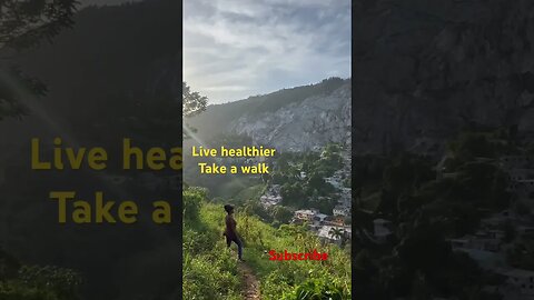 Hiking on the high mountains in Port au Prince Haiti