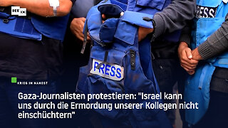 Gaza-Journalisten protestieren