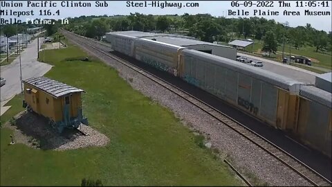NS Power Leading WB Autorack in Belle Plaine and Carroll, IA on June 9, 2022 # Steel Highway #