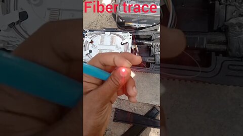 optical fiber tracing | YouTube short video|Fiber Optic splicing practical work (ODF dressing)