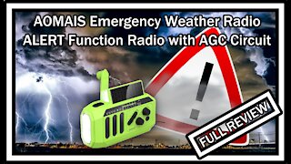 AOMAIS Emergency NOAA/AM/FM Weather Radio With Alerts 5000mAh Solar Hand Crank Review With Manual