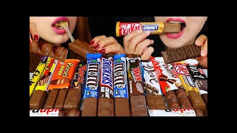 ASMR KITKAT SNICKERS TWIX SATISFYING