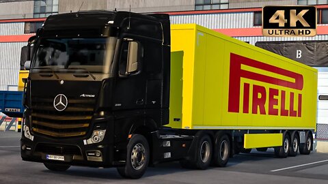 Mercedes-Benz MP4 LHD with Pirelli Tyres | Euro Truck Simulator 2 Gameplay "4K"