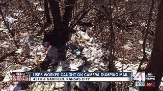 USPS worker caught dumping mail in KC, city says