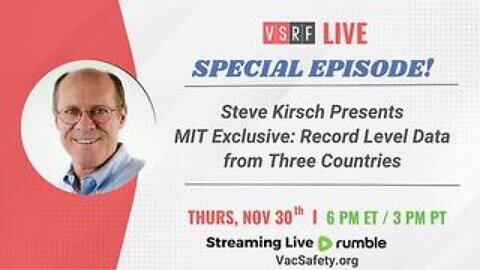 MIT Exclusive : Record Level Data from Three Countries | Steve Kirsch