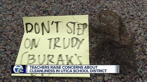 Dirty conditions reported by teachers at Utica Schools