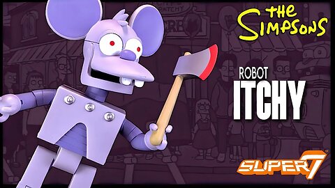 Super7 The Simpsons Ultimates Robot Itchy Figure @TheReviewSpot