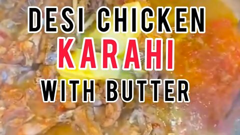 Desi Chicken Karahi With Lot Of Butter In Wall Street City #ytshorts #Upfoodreview #desichicken