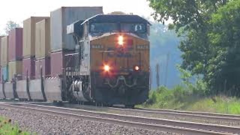 CSX Q135 Intermodal Train from Bascom Ohio June 13, 2021