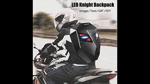 LED Knight Backpack, Laptop Bag Motorcycle Riding Backpack Hard Shell Travel Bag