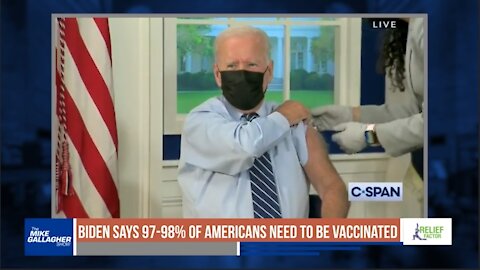 Biden says 97 to 98% of Americans need to take the jab before we can return to normal