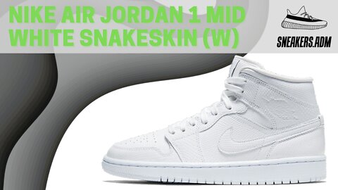 Nike Air Jordan 1 Mid White Snakeskin (W) - BQ6472-110 - @SneakersADM